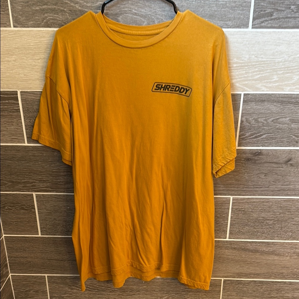Men’s Mustard Shreddy World Wide Shredder T-Shirt XL
